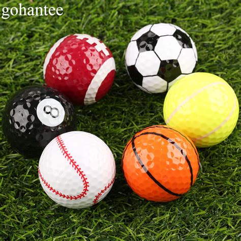 Gohantee Novelty Creative Rubber Golf Balls 6 Kinds Of Pattern Golf