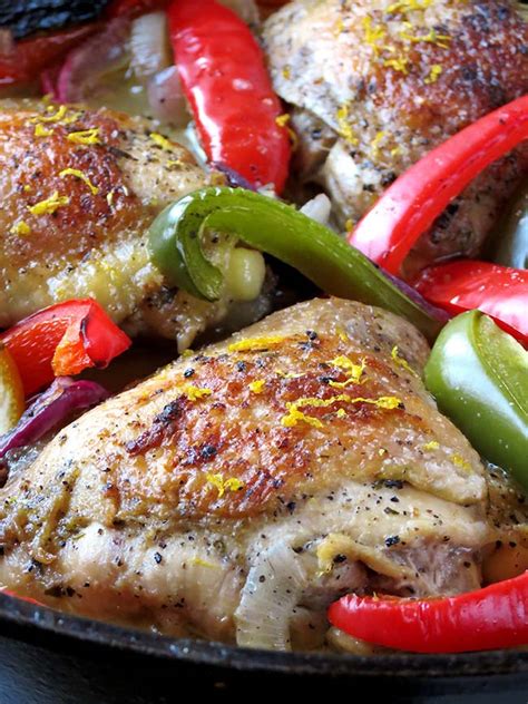 Just the right amount of spices for me. Oven Baked Lemon Pepper Chicken Thighs - Yummy Addiction