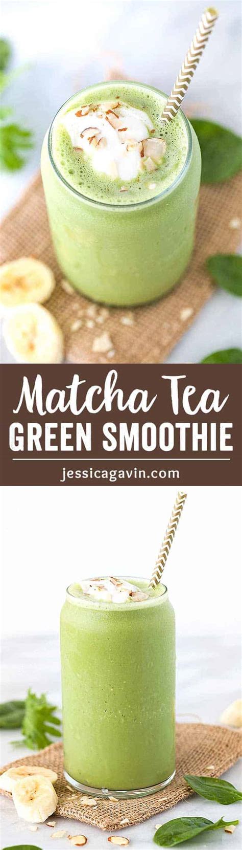 Super Green Smoothie With Matcha Tea Recipe Jessica Gavin