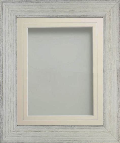 Kingswood White 36x24 Frame With Ivory V Groove Mount Cut For Image