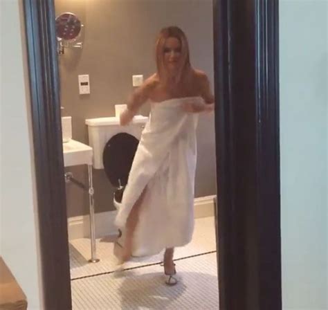 Amanda Holden Tap Dances In Nothing But A Towel And High Heels In