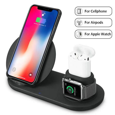 3 In 1 Wireless Charger Stand Holder And Charging Station Assenio Wireless Charging Pad