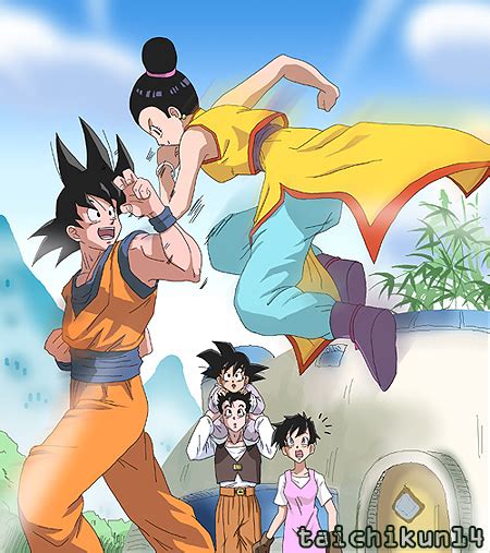 Goku Vs Chichi Dragon Ball Z Fã Art 35317787 Fanpop