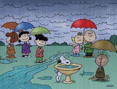 Rainy Day With Peanuts Snoopy Snoopy Pictures Snoopy Love