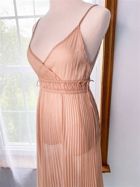 Vintage Dreamy Dress See Through And One Layer Spec Gem
