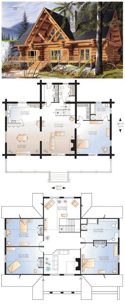 4 Bedroom Log Home Floor Plans Elegant Best 25 Log Cabin Floor Plans