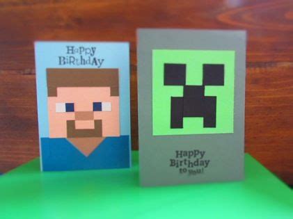 Alexa's party was three hours long and she wanted lots of things to do, so we went searching on the internet for fun ideas. Minecraft birthday card, Minecraft and Birthday cards on ...