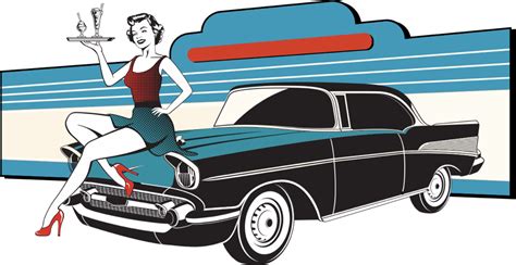 Diner clipart 1950s car, Diner 1950s car Transparent FREE for download