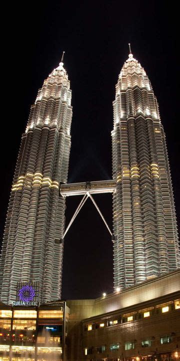 Petronas Towers Night View Wallpaper In 360x720 Resolution
