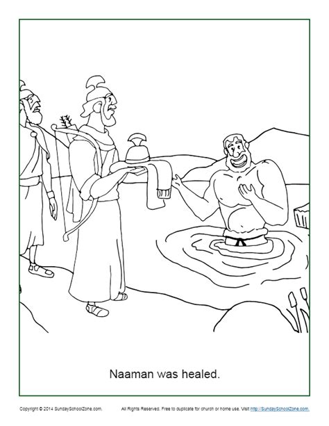 Naaman is healed (coloring page) coloring pages are a great way to end a sunday school lesson. Naaman Was Healed Coloring Page - Children's Bible ...