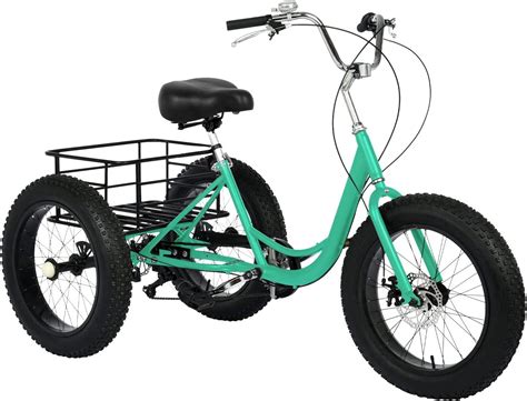 Buy 20 Inch Adult Tricycle 7 Speed Fat Tire Tricycle 3 Wheel Snow Bikes