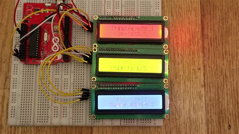 I C Lcd Arduino Example Multi Screen Test Youtube