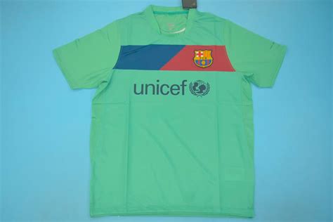 Barcelona 2010 2011 Away Green Shirt Jersey Free Shipping