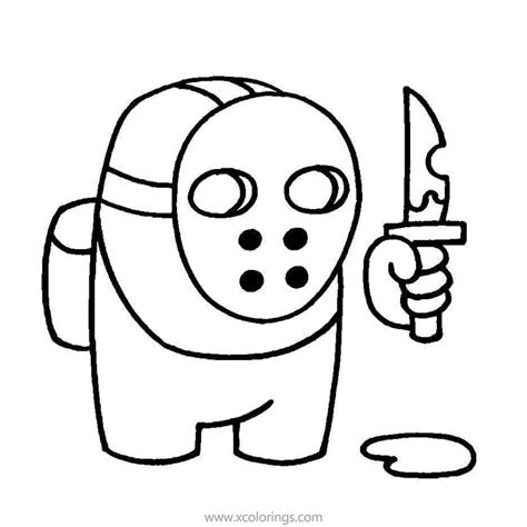 Among Us Coloring Pages Character with Mask. | Páginas para colorear