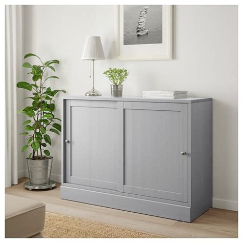 Shaker cabinets reimagined by sarah sherman samuel. HAVSTA Kast met plint, grijs, 121x47x89 cm - IKEA | Ikea, Cabinet, Movable shelf