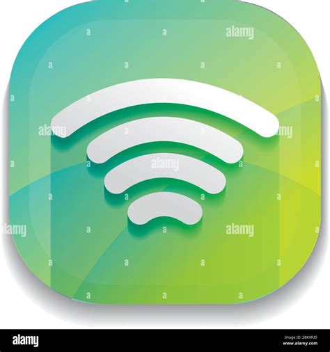 Mobile App Buttons Concept Wifi Symbol Icon Over White Background