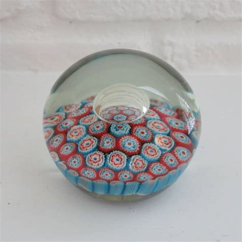 Millefiori Murano Glass Paperweight From Italy Vintage Etsy