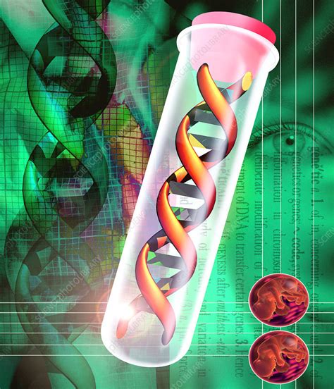 Computer Artwork Of A Dna Sample In A Tes Stock Image G1100474
