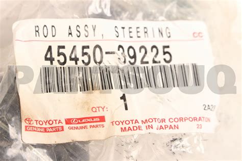 4545039225 Genuine Toyota Rod Assy Steering Relay 45450 39225 Oem Ebay