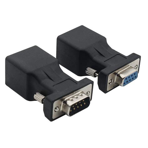 Vga Extender Converter Adapter Cat5cat6rj45 Db9 9 Pin Vga 9 Pin Male