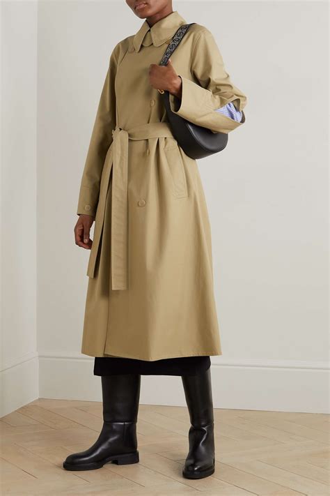 Loewe Double Breasted Cutout Cotton Gabardine Trench Coat Net A Porter