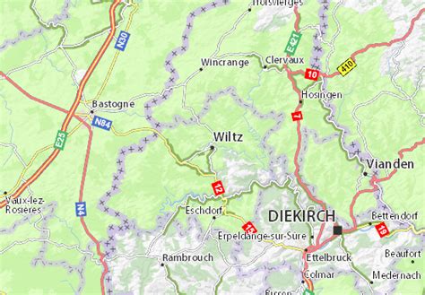 Michelin Landkarte Wiltz Stadtplan Wiltz Viamichelin