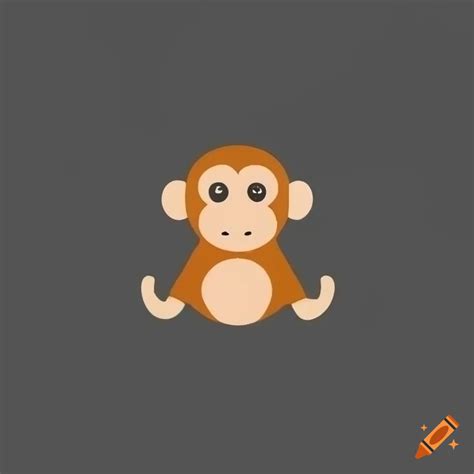 Minimalistic Monkey Logo On Craiyon
