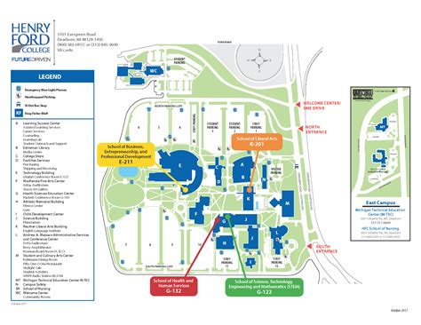 Henry Ford College Campus Map