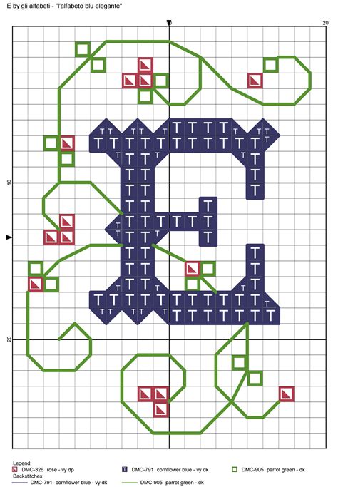 Flowers abc cross stitch chart pdf. Elegant Blue Monogram with Delicate Vine Cross Stitch ...