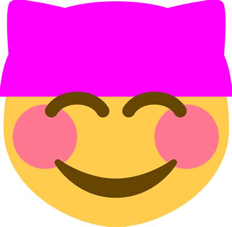 Open Pink Pussy Hat Emoji 2000x2000 Png Clipart Download