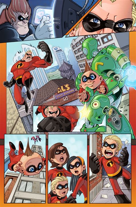 She is a supersuit and fashion designer for supers, and a close friend of the parr family. The Incredibles sample page by Red-J on DeviantArt