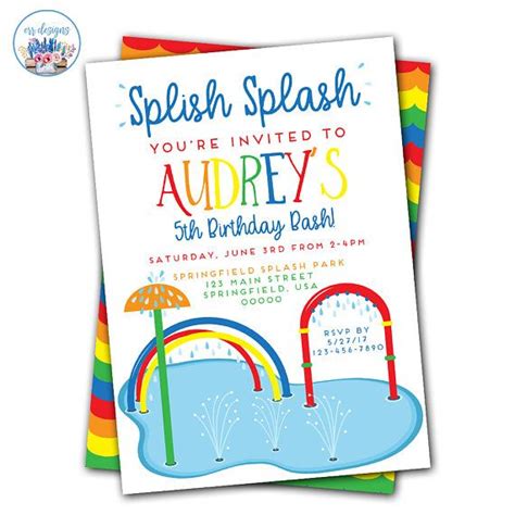 splish splash invitation splish splash birthday invitation etsy splash party splash pad