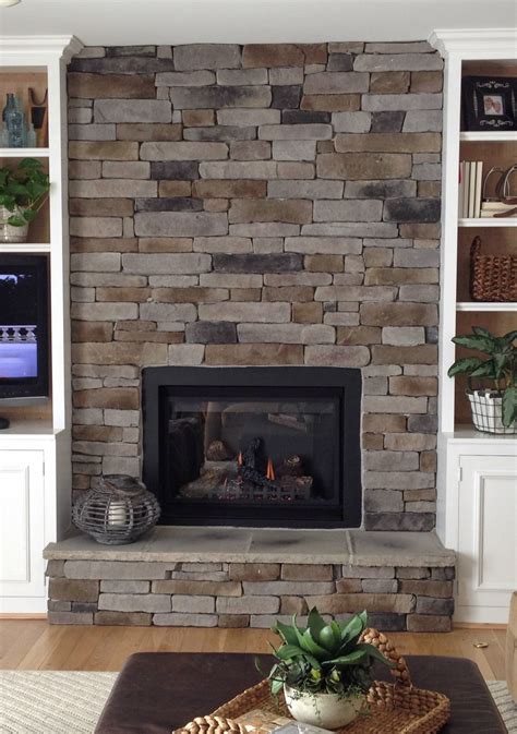 Available in limestone, sandstone, bluestone. How to Create the Stacked Stone Fireplace Look on a Budget ...