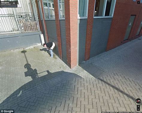 Google Street View Camera Captures Dutch Woman Urinating Against A Wall Daily Mail Online