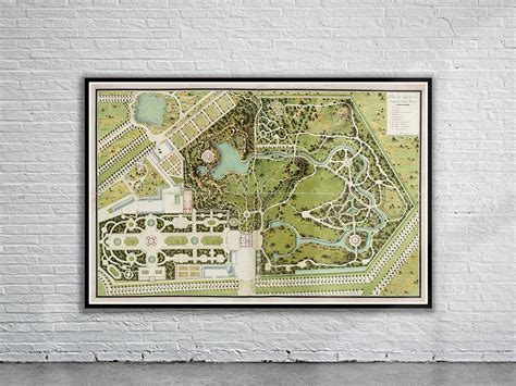 C'est à louis xiv que nous. Vintage Plan of Versailles 1700