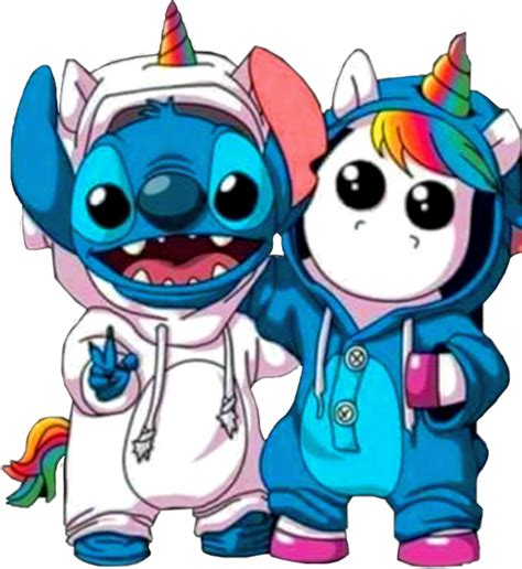 Download Sticker Stitch Unicorn Unicornio Rainbow Arcoiris Kawaii ...