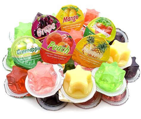 Funtasty Fruit Jelly Cups Assorted Natural Juice Jelly Candy 24 Count