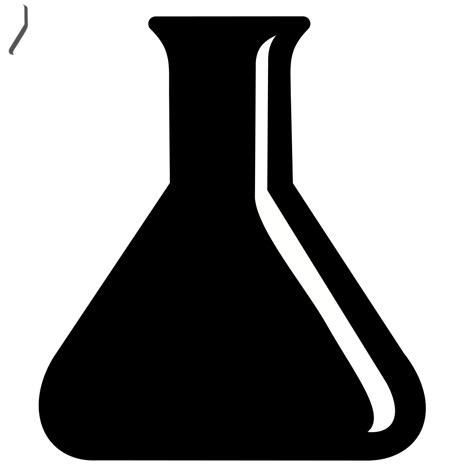 Black Silhoetted Research Flask Png Svg Clip Art For Web Download