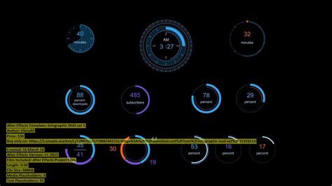 Infographic HUD set 1 | After Effects Template | VideoHive 21593514