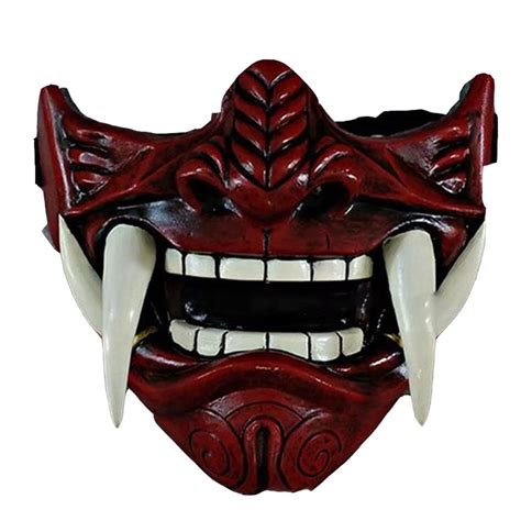 Buy Muised Oni Half Face Warriors Face Japanese Hannya Demon Oni