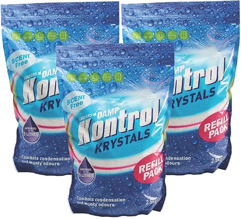 Buy 3 X Kontrol Refill Damp Moisture Trap Absorber Crystals 25kg Total