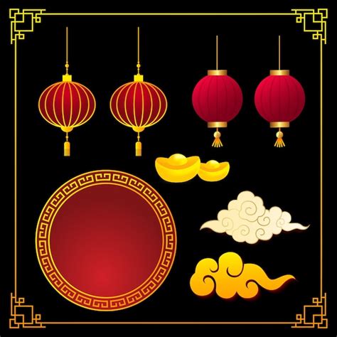 Premium Vector Collection Of Chinese New Year Elements Vector