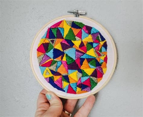 Free for commercial use high quality images Geometric Embroidery - Embroidery Art Abstract ...