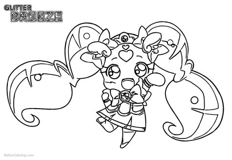 Chibi Glitter Force Coloring Pages Free Printable