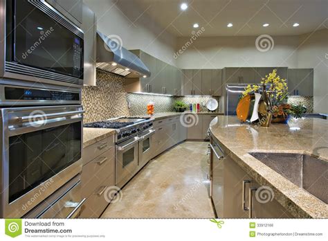 Limited time sale easy return. Kitchen With Vent Hood Above Stainless Steel Stove Stock ...