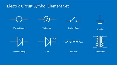 Electric Circuit Symbols Element Set For Powerpoint Slidemodel