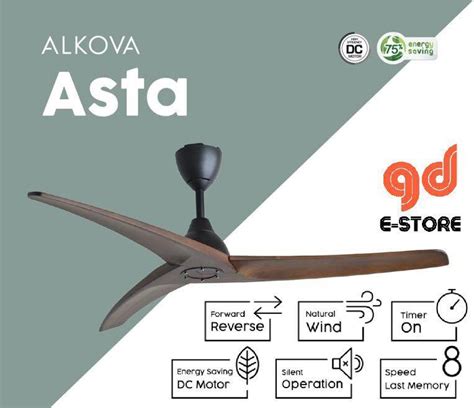Alkova Esta 60 Inch Ceiling Dc Fan Furniture And Home Living Lighting And Fans Fans On Carousell