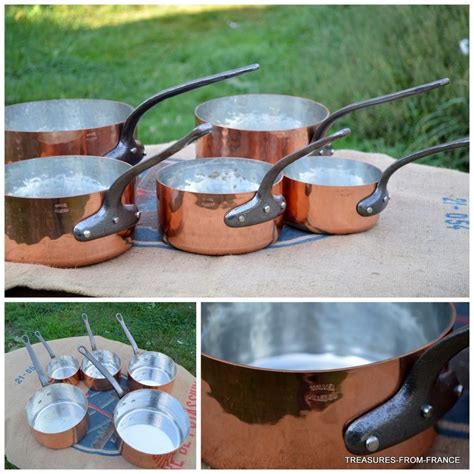 French top components, french top burner pan, french top french top burner rings, top plate, porcelanized. 5 MAUVIEL TOP OF THE RANGE French copper pans saucepan ...