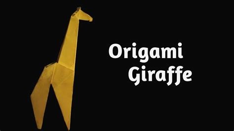 Origami Giraffe How To Make A Paper Giraffe Youtube
