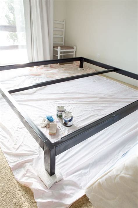 Platform bed frames with headboards are highly adaptable to your budget. Simple DIY Headboard for the Guest Room | In My Own Style